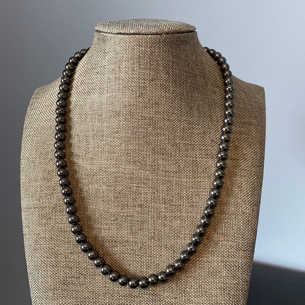 Hematite beaded necklace